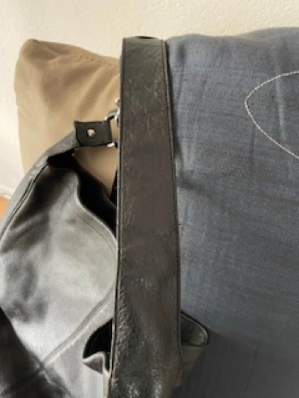 Coach Avery Black Leather Hobo Bag Large
